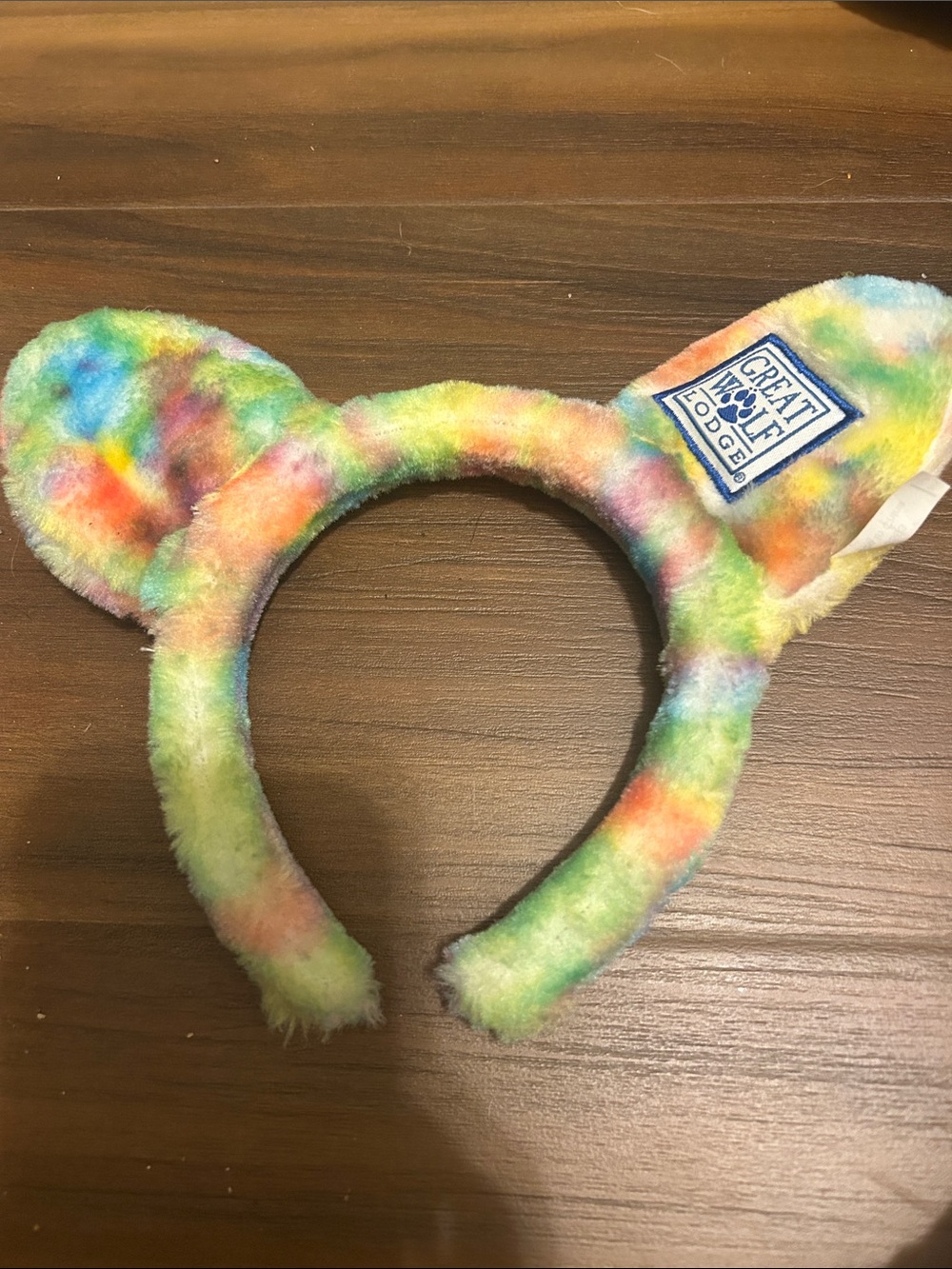 Great Wolf Lodge Tie-Dye Plush Ear Headband unique one of a kind
